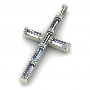 Diamond Cross Pendant 1.21Ctw