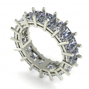 Diamond Radiant Low Basket Eternity Ring 6.90Ctw