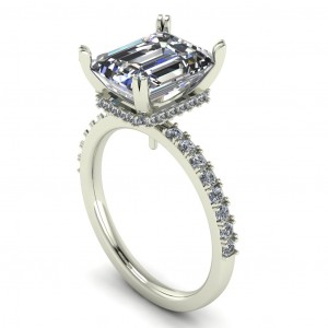 Hidden Halo Engagement Ring 5.25Ctw