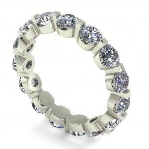 Diamond Round Cut Eternity Ring 3.15Ctw