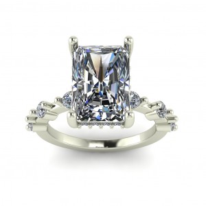 Radiant Hidden Halo Engagement Ring 4.90Ctw