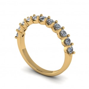 Diamond Round Cut Anniversary Ring 0.65Ctw