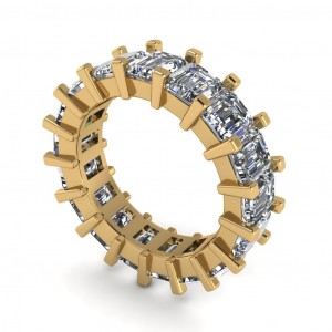 Diamond Emerald Eternity Ring 6.35Ctw