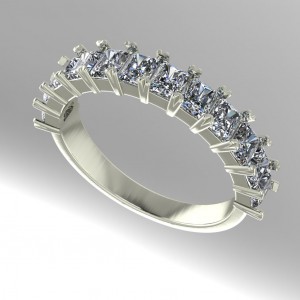 Diamond Anniversary Radiant Cut Ring 2Ctw