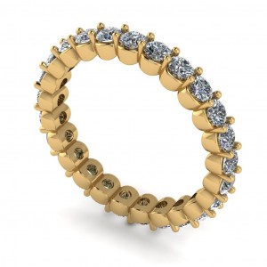 Diamond Round Cut Eternity Ring 1Ctw