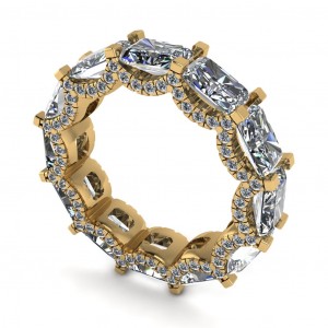 Diamond Radiant Eternity Ring 6.60Ctw