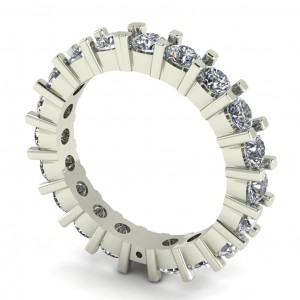 Diamond Round Cut Eternity Ring with Lock 2.20Ctw