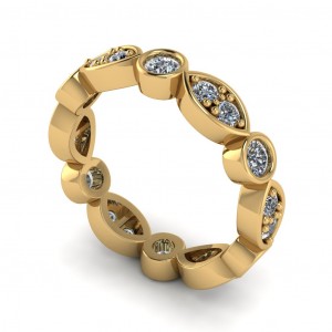 Diamond Round Cut Eternity Ring 0.75Ctw