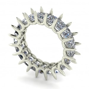 Diamond Emerald Eternity Ring 4.90Ctw