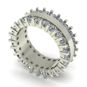 Diamond Round Cut Eternity Ring 2.40Ctw