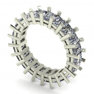 Diamond Emerald Eternity Ring 6.15Ctw