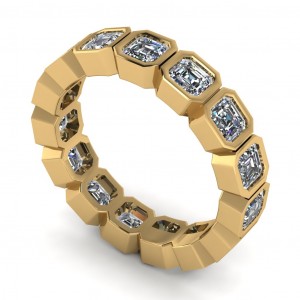 Diamond Asscher Eternity Ring 2.10Ctw