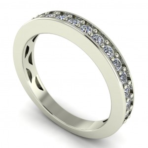Diamond Round Cut Anniversary Ring 0.45Ctw