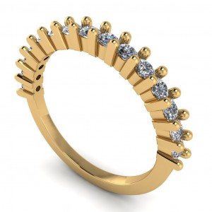 Diamond Round Cut Anniversary Ring 0.45Ctw