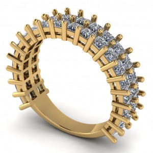 Diamond Princess 2 Row Anniversary Ring 2.75Ctw