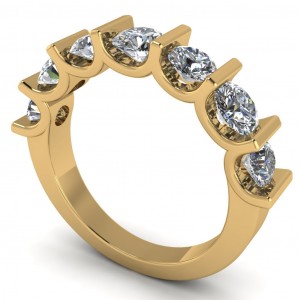 Diamond Round Cut Anniversary Ring 2Ctw