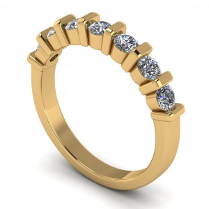 Diamond Round Cut Anniversary Ring 0.40Ctw