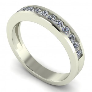 Diamond Round Cut Anniversary Ring 0.40Ctw