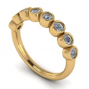 Diamond Round Cut Anniversary Ring 0.50Ctw