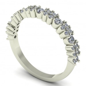 Diamond Round Cut Anniversary Ring 0.60Ctw