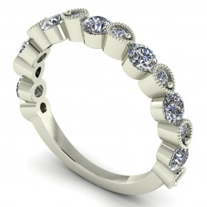 Diamond Round Cut Anniversary Ring 1Ctw