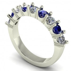 Diamond Round Cut Anniversary Ring 1Ctw