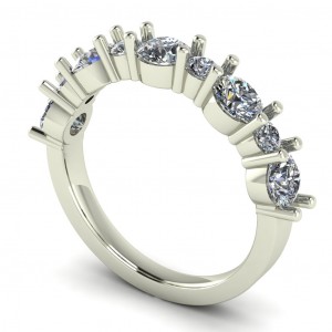 Diamond Round Cut Anniversary Ring 1.20Ctw