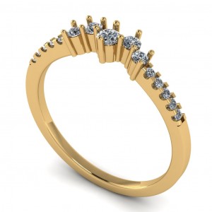 Diamond Round Cut Anniversary Ring 0.20Ctw