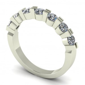 Diamond Round Cut Anniversary Ring 0.80Ctw