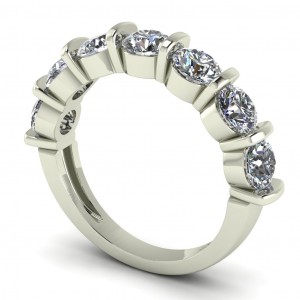 Diamond Round Cut Anniversary Ring 2.10Ctw