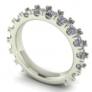 Diamond Round Cut Anniversary Ring 2.10Ctw
