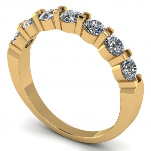Diamond Round Cut Anniversary Ring 1.05Ctw