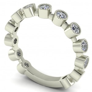 Diamond Round Cut Anniversary Ring 0.90Ctw