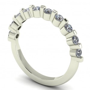 Diamond Round Cut Anniversary Ring 0.40Ctw
