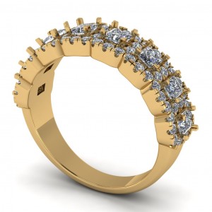 Diamond Anniversary Ring with Princess Halo 1.35Ctw