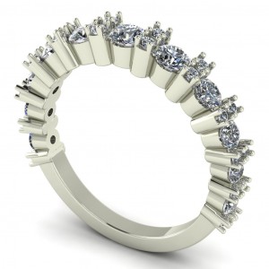 Diamond Round Cut Anniversary Ring 1.15Ctw