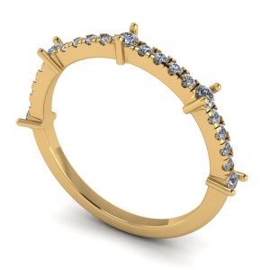 Diamond Round Cut Anniversary Dainty Ring 0.35Ctw