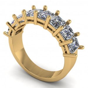 Diamond Emerald Anniversary Ring 2.40Ctw