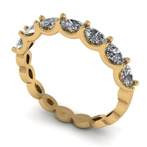 Diamond Oval Anniversary Ring 0.55Ctw