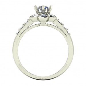 6 Prong Bezel Cluster Ring