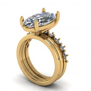 Moval Engagement Ring and Maternity Band