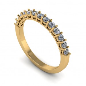 Diamond Round Cut Anniversary Ring 0.40Ctw