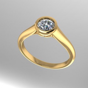 Solitaire Engagement Ring 0.6Ctw