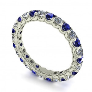 Diamond Round Cut Eternity Ring 1.45Ctw