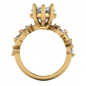 Marquise Tree Branch Engagement Ring