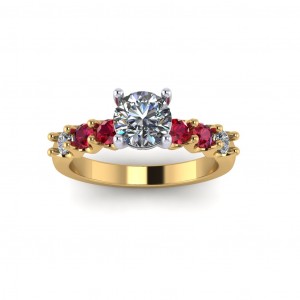Side Stone Engagement Ring 1.20Ctw