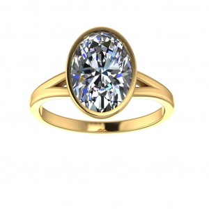 Oval Solitaire Engagement Ring 2.6Ctw