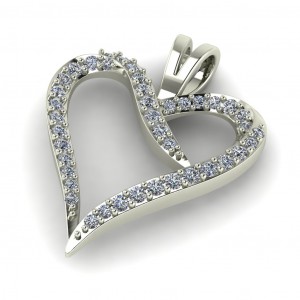 Diamond Heart Pendant 0.62Ctw