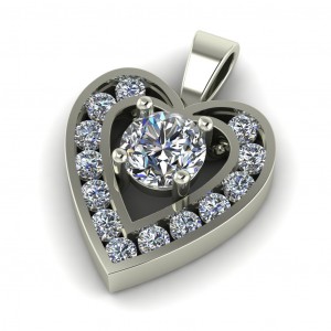Diamond Heart Pendant 1.41Ctw