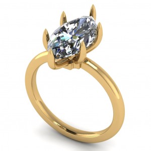 Marquise Solitaire Engagement Ring with Cross Gallery 2.60Ctw